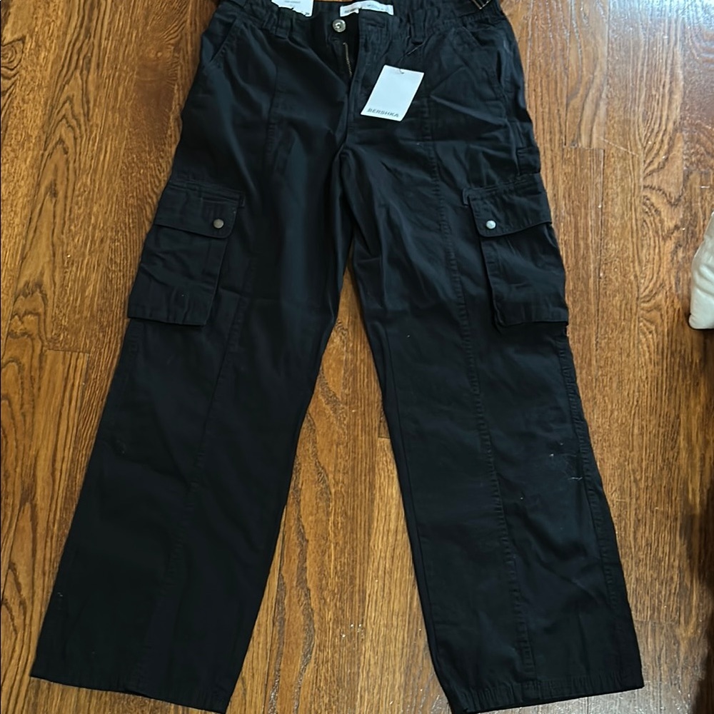 Bershka Women’s Black Cargo Pants
